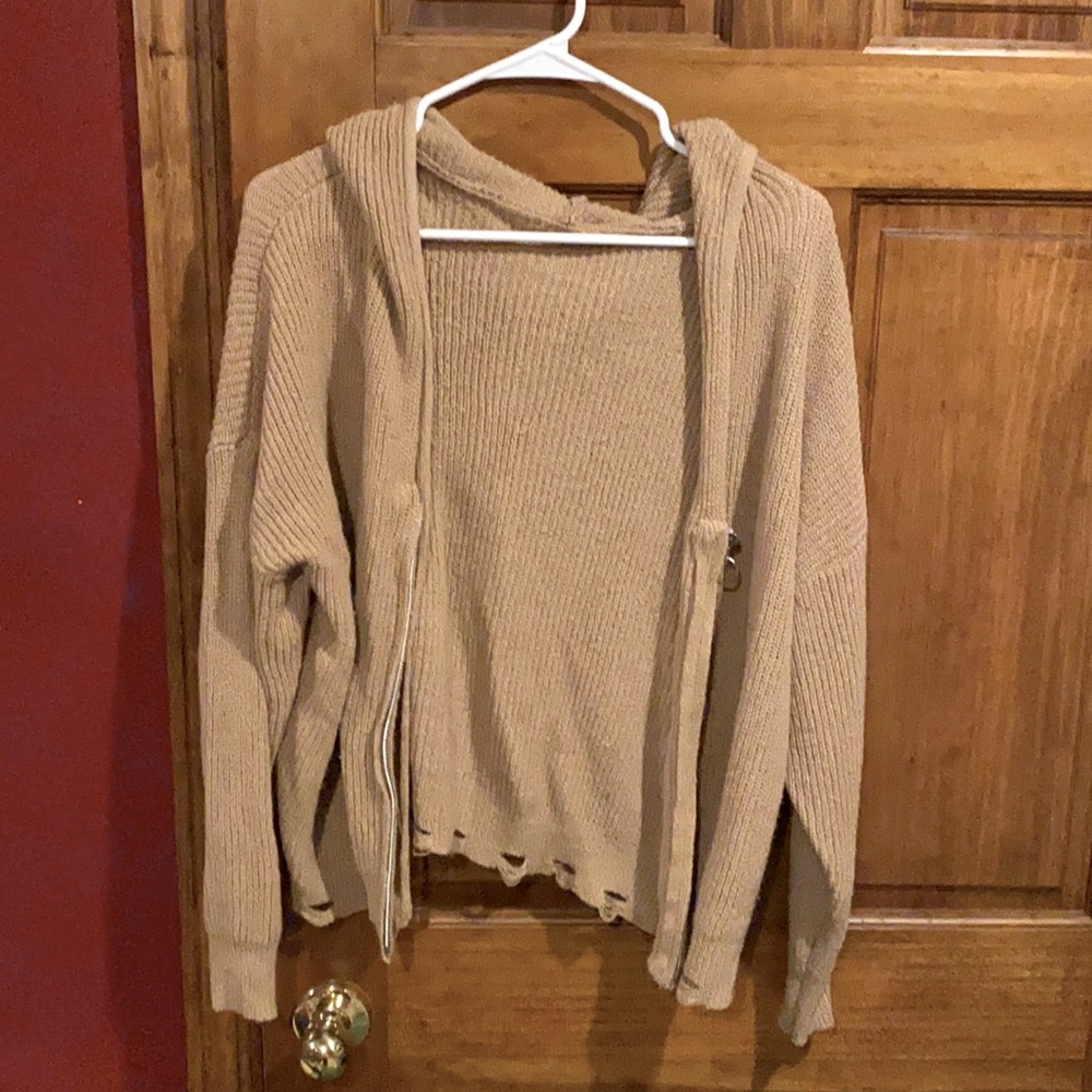 Tan sweater from Amazon essentials. Worn once.